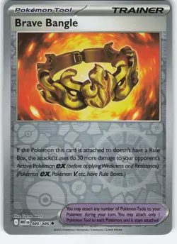 Brave Bangle 080/086 Uncommon Reverse Holo SV: White Flare NM Pokemon - Image 1