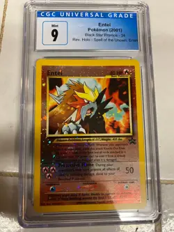 Entei #34 - Black Star Promo - WoTC Pokemon Card *CGC Grade 9* - Image 1