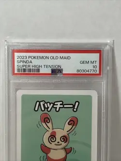 Spinda Pokemon Playing Cards 2023 JPN Old Maid: Super High Tension PSA 10 - Image 2