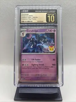 2024 Pokemon TCG Paldean Fates Ceruledge Pokemon Day Promo CGC Pristine 10 - Image 1