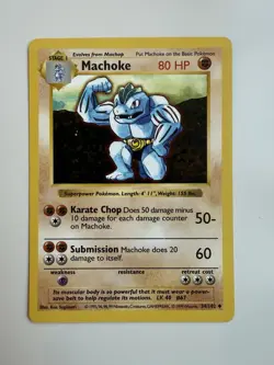 Pokemon TCG - Machoke 34/102 Base Set Shadowless - Image 1
