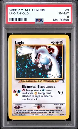 2000 POKEMON NEO GENESIS #9 LUGIA-HOLO PSA 8 - Image 1