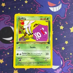 Koffing 58/82 Common Team Rocket Pokemon Card 1st Edition LP - Image 1