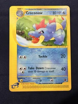 Croconaw 74/165 WOTC Expedition Card Pokemon Non Holo PACK FRESH FREE SHIPPING - Image 1