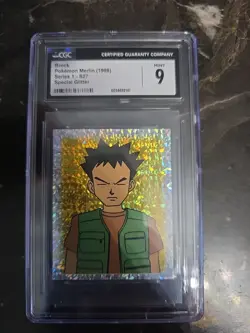 1998 Pokemon Brock Merlin Sticker Series 1 -S27 Poster Holographic CGC Graded 9 - Image 1