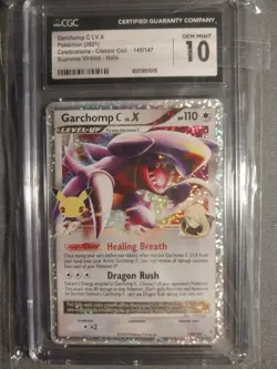 CGC 10 2021 Pokemon Celebrations Garchomp C. Lv. X #145 - Image 1