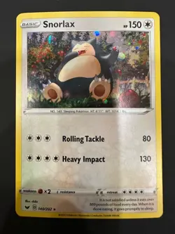 Pokemon Snorlax 140/202 Promo Cosmos Holo TCG Card Free Shipping - Image 1