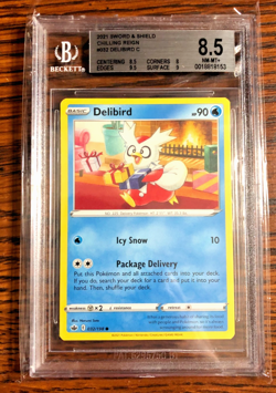 Delibird Regular Common #032 - BGS NM-MT+ 8.5 - Chilling Reign - Pokemon TCG - Image 1