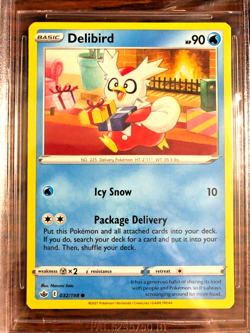 Delibird Regular Common #032 - BGS NM-MT+ 8.5 - Chilling Reign - Pokemon TCG - Image 2