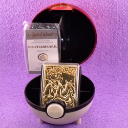 Pokemon 1999 23k Gold Plated Trading Card Burger King Promo COA - CHARIZARD #06 - Image 1