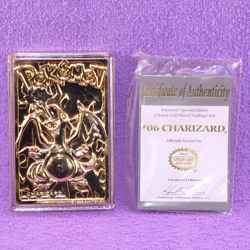 Pokemon 1999 23k Gold Plated Trading Card Burger King Promo COA - CHARIZARD #06 - Image 3