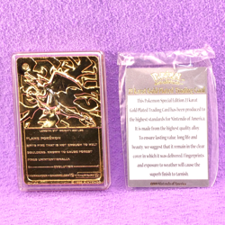 Pokemon 1999 23k Gold Plated Trading Card Burger King Promo COA - CHARIZARD #06 - Image 5