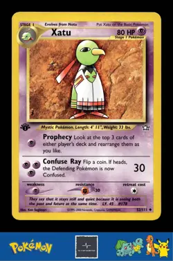 2000 Pokemon WotC Neo Genesis 52/111 Xatu (Sugimori) 1st Ed - Image 1