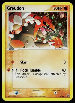 Pokemon Card - Groudon Emerald 5/106 Holo Rare - Image 1