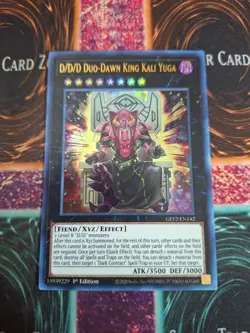 Yu-Gi-Oh! TCG D/D/D Duo-Dawn King Kali Yuga GFP2-EN142 Ultra Rare 1st Edition NM - Image 1