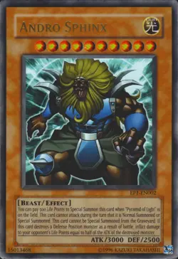 Andro Sphinx EP1-EN002 Ultra Rare Yu-Gi-Oh! Movie Exclusive Pack YuGiOh Card LP - Image 1