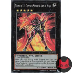 Yugioh Number 12: Crimson Shadow Armor Ninja SP13-EN030 Starfoil Rare 1st Ed NM - Image 1