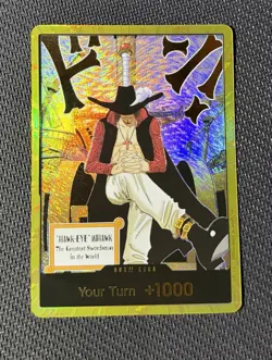 Azure Sea’s Seven Dracule Mihawk Gold Don!! Card One Piece Card Game Mint - Image 1