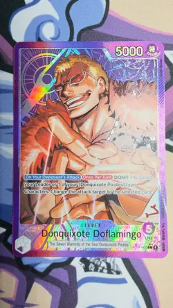 One Piece TCG-Doflamingo Leader Alt Art OP14-Azure Seas Seven English-NM - Image 1