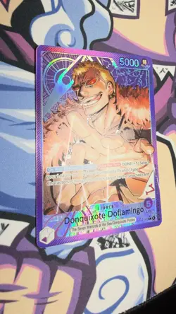 One Piece TCG-Doflamingo Leader Alt Art OP14-Azure Seas Seven English-NM - Image 2