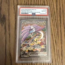 POKEMON CARD RAGING BOLT EX 166 PRISMATIC EVOLUTIONS #166 SIR GRADED PSA 8 - Image 1