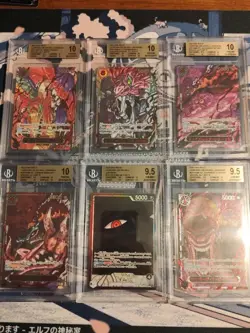 One Piece God Pack 6 Cards Japanese Holo OP13 FIVE Elder ALT ART BECKETT 10/9.5 - Image 1