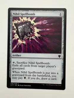 Nihil Spellbomb MTG Magic the Gathering Card NM Near Mint C17 - Image 1