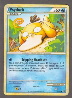 Psyduck 74/102 Common HGSS Triumphant Pokemon Card LP 2010 - Image 1
