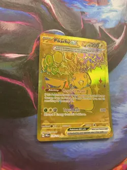 Pokemon TCG Prismatic Evolutions Pikachu EX Gold Hyper Rare Card 179/131 - Image 2