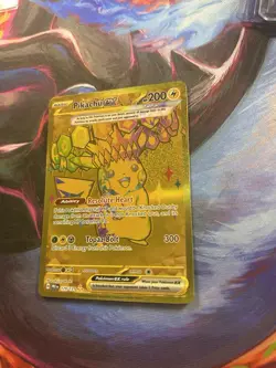 Pokemon TCG Prismatic Evolutions Pikachu EX Gold Hyper Rare Card 179/131 - Image 3