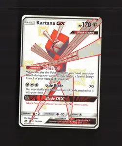 Kartana GX SV73/SV94 Hidden Fates Full Art Shiny Holo Rare Pokemon Card NM - Image 1