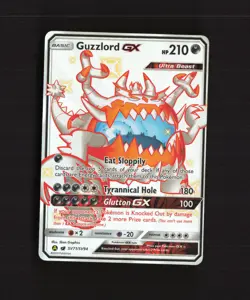Guzzlord GX SV71/SV94 Hidden Fates Full Art Shiny Holo Rare Pokemon Card NM - Image 1