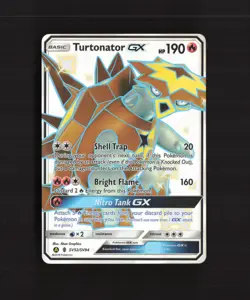 Turtonator GX SV52/SV94 Hidden Fates Full Art Shiny Holo Rare Pokemon Card NM - Image 1