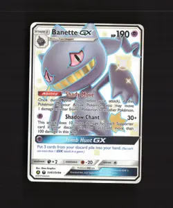 Banette GX SV61/SV94 Hidden Fates Full Art Shiny Holo Rare Pokemon Card NM - Image 1