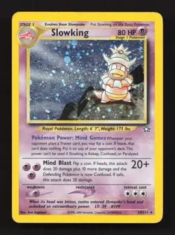 Slowking 14/111 Holo Rare Neo Genesis Heavily Played Pokemon Card - Image 1