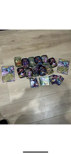 pokemon tins empty lot bulk trading card game tcg prismatic evolutions mega - Image 1