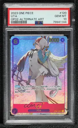 2022 One Piece Card Game: Paramount War OP02 Japanese Uta PSA 10 GEM MT - Image 1