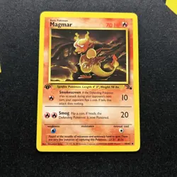 1ST EDITION Magmar 39/62 NM/LP -Vintage Pokemon Card- Fossil (7q) - Image 1