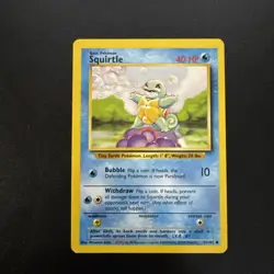SQUIRTLE - Base Set - 63/102 - Common - Pokemon Card - Unlimited Edition - NM - Image 1