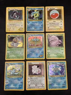 Vintage Pokemon Cards Rare Holo Lot Gym Heroes, Team Rocket, Jungle WOTC MP/HP - Image 1