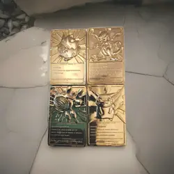 23K gold-plated Pokemon cards, featuring Togepi, Mewtwo, Poliwhirl, and Pikachu. - Image 3