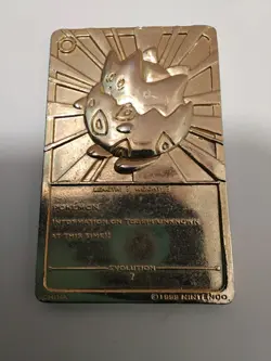 23K gold-plated Pokemon cards, featuring Togepi, Mewtwo, Poliwhirl, and Pikachu. - Image 4