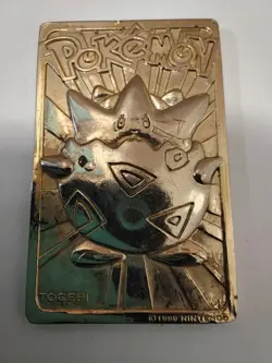 23K gold-plated Pokemon cards, featuring Togepi, Mewtwo, Poliwhirl, and Pikachu. - Image 5