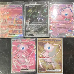 Pokemon TCG Mew EX & Mewtwo 5 card lot. Promo - Image 1