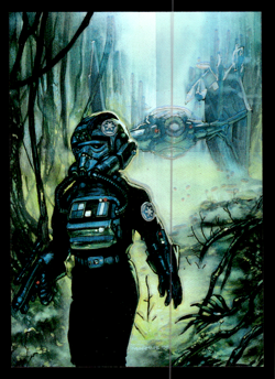 The Fighter Pilot 1996 Topps Star Wars Finest Gold Parallel Refractor Card #31 - Image 1