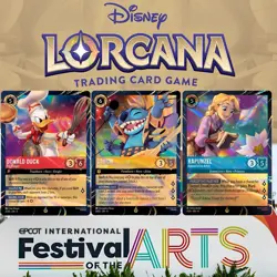 Disney Lorcana Magical Places Stitch Rapunzel Donald Duck EPCOT Promo Cards 🧚 - Image 1