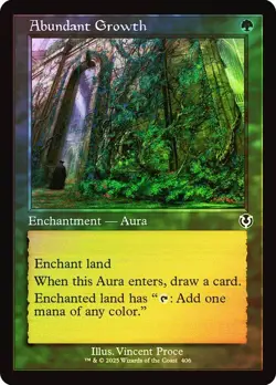 Abundant Growth Foil Retro Frame Innistrad Remastered NM MTG - Image 1