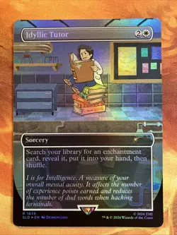 MTG Rainbow Foil Borderless Idyllic Tutor SLD: X FalloutR: S.P.E.C.I.A.L.!! - Image 1