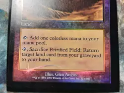 Petrified Field Odyssey Foil (PANGOLIN MTG) LP- OG print see pics for condition - Image 3