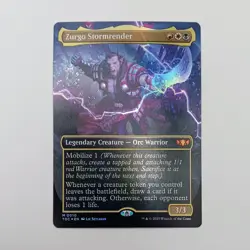 Zurgo Stormrender FOIL BORDERLESS MTG Rare Magic Tarkir: Dragonstorm Commander - Image 1